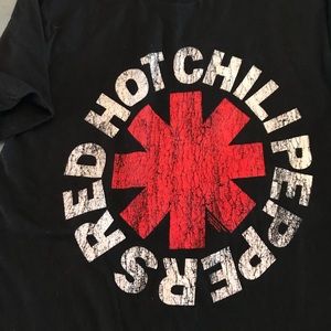 Red Hot Chilli Peppers Black T-shirt. Small